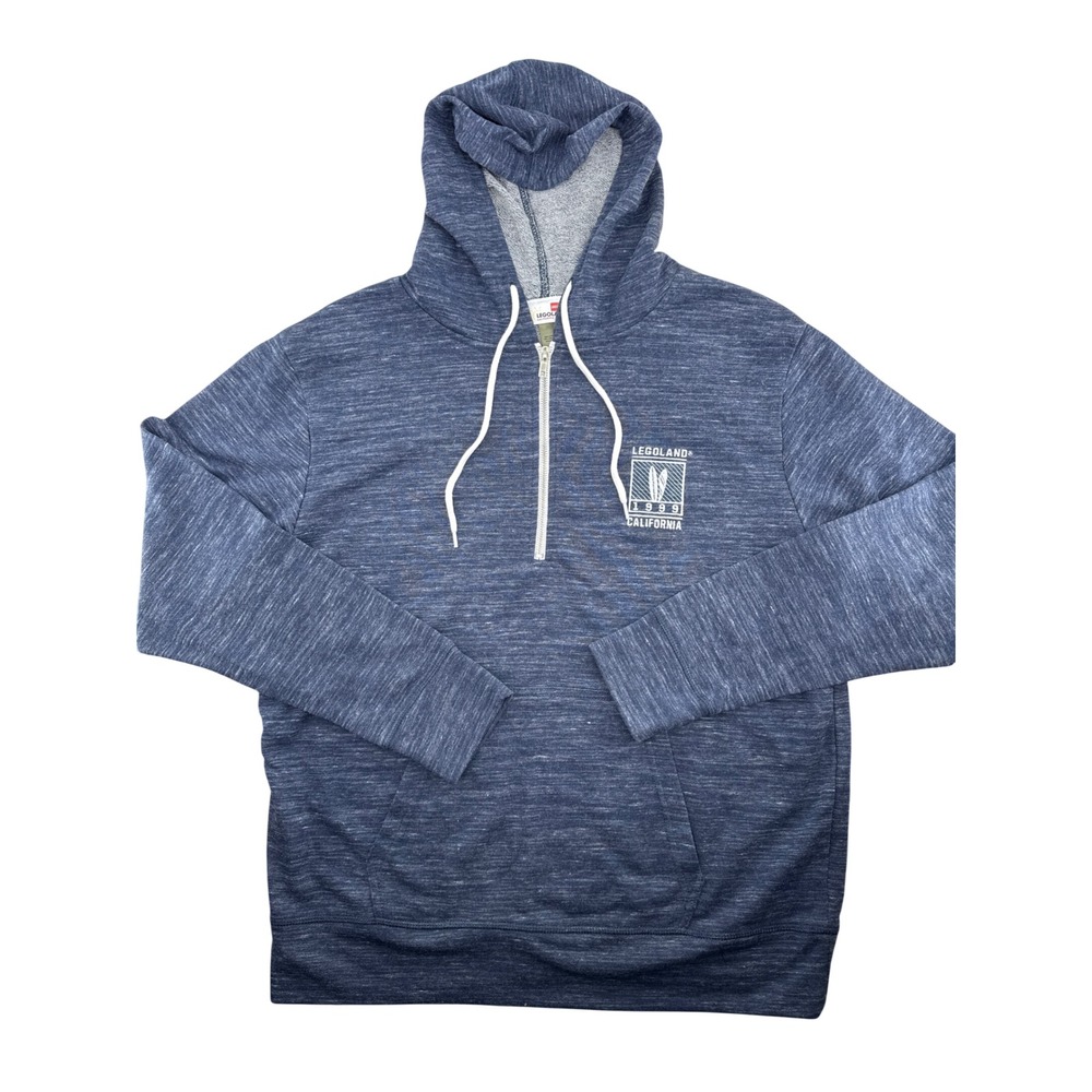 Legoland California 1999 Surfboard Quarter Zip Hoodie Mens Medium Midnight Navy